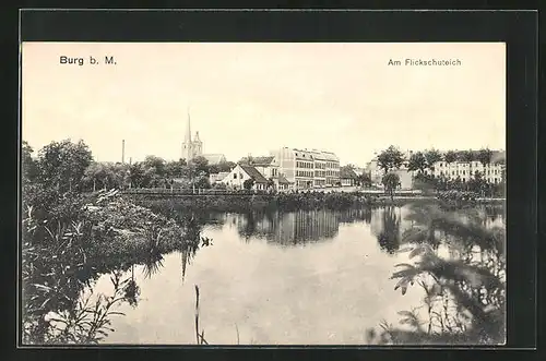 AK Burg b. M., Partie am Flickschuteich