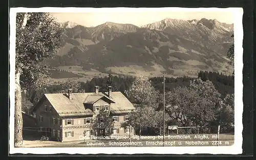 AK Sigiswang / Allgäu, Café-Pension Engstler