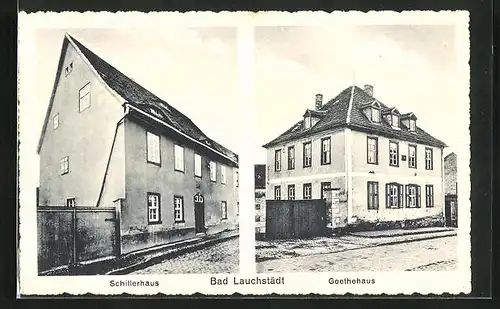 AK Bad Lauchstädt, Goethehaus und Schillerhaus