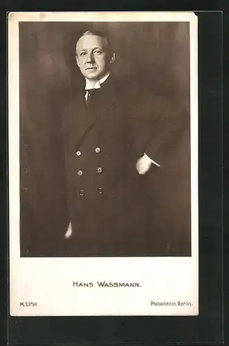 AK Schauspieler Hans Wassmann im Kostüm einer Filmrolle