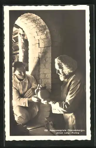 AK Oberammergau, Passionsspiele, Anton Lang-Prolog