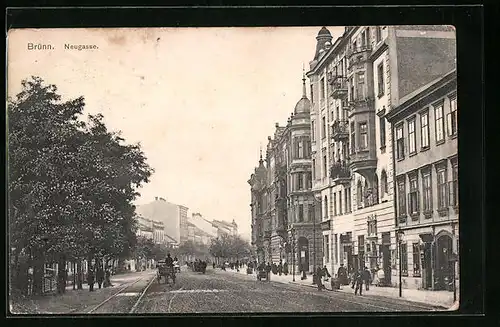 AK Brünn / Brno, Strassenpartie der Neugasse