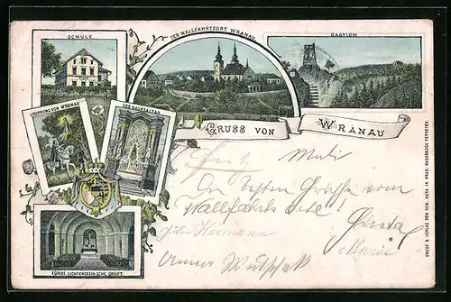 Künstler-AK Wranau, Schule, Ursprung von Wranau, Der Hauptaltar