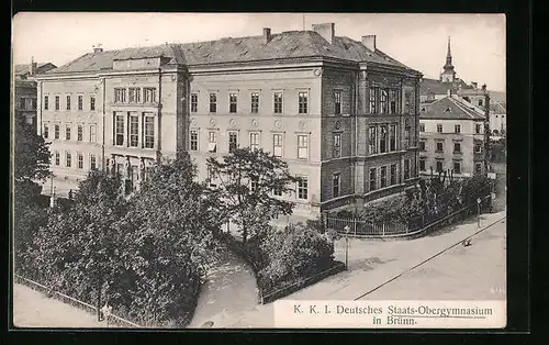 AK Brünn / Brno, K. K. I. Deutsches Staats-Obergymnasium