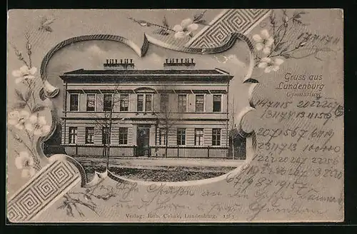 AK Lundenburg, Gymnasium in der Gesamtansicht