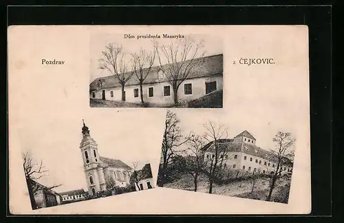 AK Cejkovice, Dum presidenta Masaryka, Kostel, Zámek