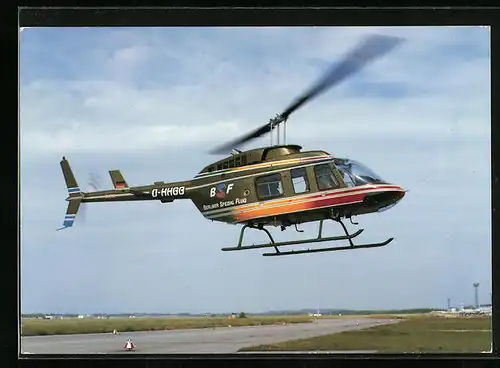 AK Berlin-Schönefeld, Flughafen, Hubschrauber vom Typ Bell 206 L Long Ranger III