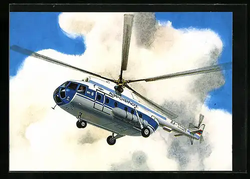 AK Hubschrauber vom Typ MI-8 der Aeroflot