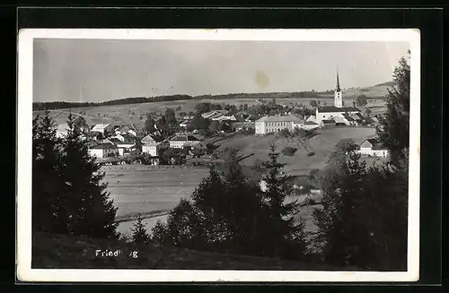 AK Friedberg, Panorama mit Kirche