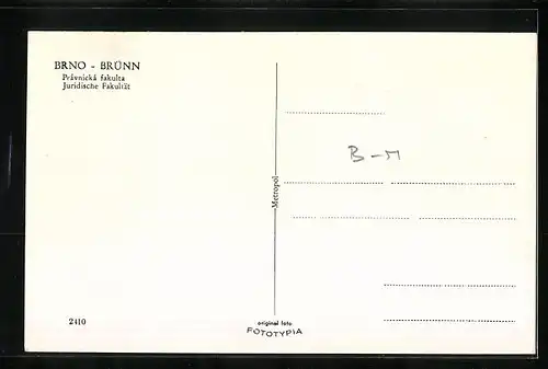 AK Brünn / Brno, Juridische Fakultät