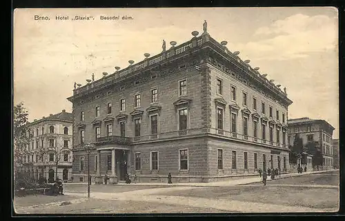 AK Brünn / Brno, Hotel Slavia, Besedni dum