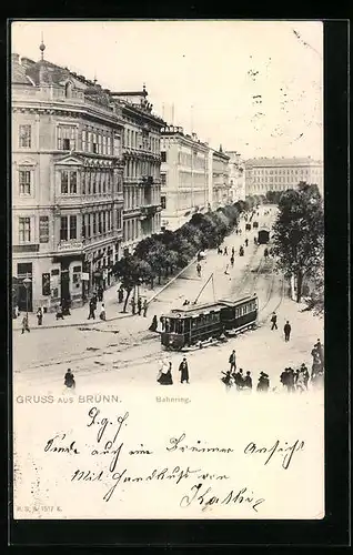 AK Brünn / Brno, Strassenbahnen auf dem Bahnring