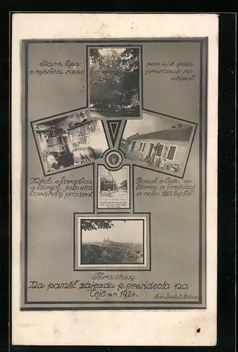 AK Cesc, Hradcany, Na pamek zajezdu p. presidenta na Cejc 1924
