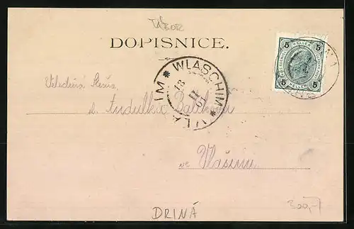 AK Driná, Dirensky zamek, Dum urednicky a c. k. posta