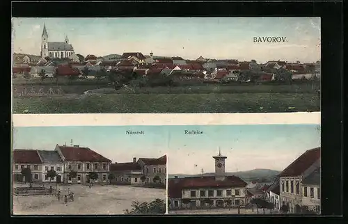 AK Bavorov, Namesti, Radnice, Panorama