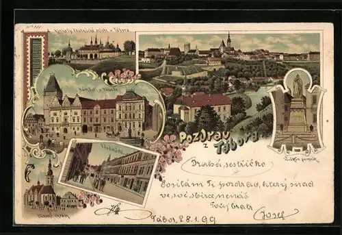 Lithographie Tabor, Predmesti, Namesti, Hlavni chram