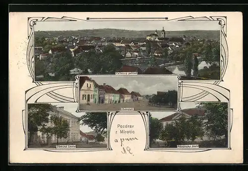 AK Mirotice, Mestanska skola, Obecna skola, Namesti