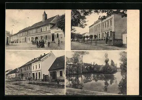 AK Mirotice, Namesti, Ulice, Panorama