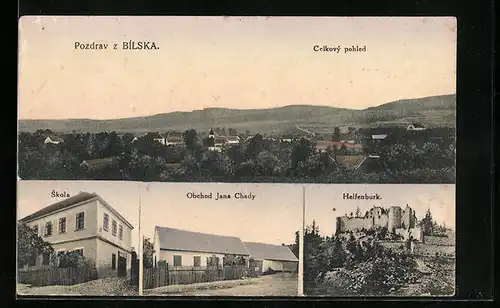 AK Bilsko, Obchod Jana Chady, Helfenburk, Skola