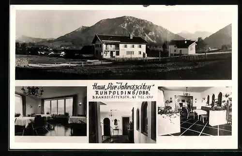 AK Ruhpolding /Obb., Gasthaus Haus Vier Jahreszeiten, Brandstätterstrasse 41