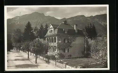 AK Bad Reichenhall, Hotel mit Bergblick