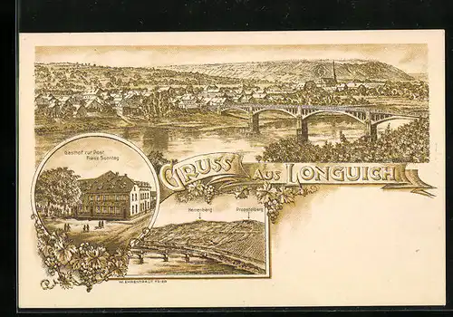 AK Longuich, Gasthof zur Post von Franz Sonntag