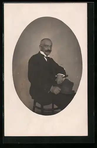Foto-AK Kassa, Bürgermeister der Stadt 1918