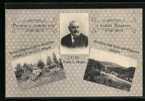 AK Semil / Semily, Bývalý Riegruv mlýn, Ceského Ráje, Panorama