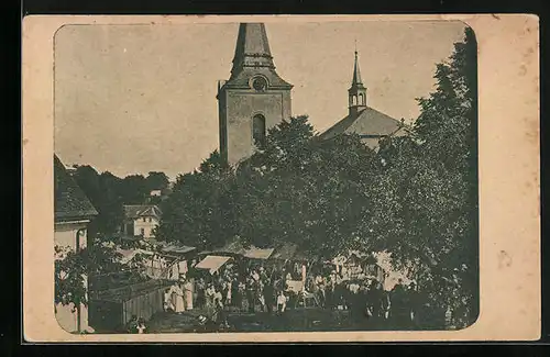 AK Bozkov, Námestí, Kostel