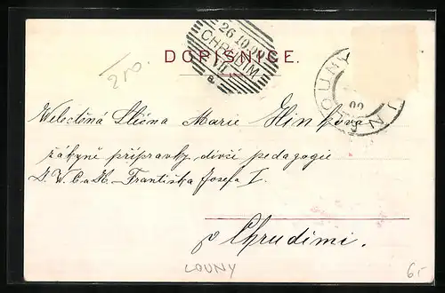 AK Laun / Louny, Kostel, Panorama