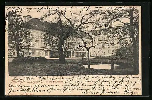 AK Teplitz Schönau / Teplice, Fürstlich Clarysches Herrenhaus
