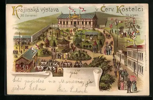 Lithographie Cerveny Kostelec, Krajinska vystava