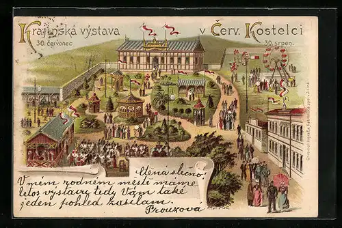 Lithographie Cerveny Kostelec, Krajinska vystava