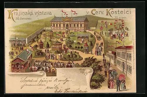 Lithographie Cerveny Kostelec, Krajinska vystava