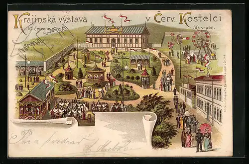 Lithographie Cerveny Kostelec, Krajinska vystava