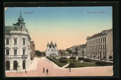 AK Kromeriz, Komenskeho Namesti, Synagoge