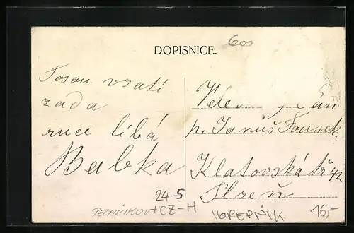 AK Horepnik, Upominka na 16 kveten 1911, Hochwasser
