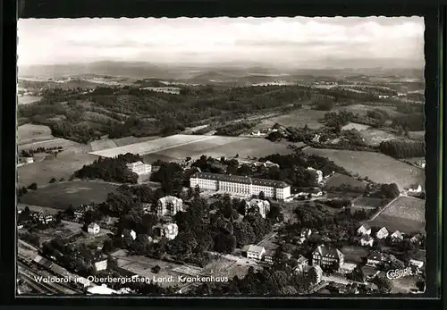 AK Waldbröl /Oberbergisches Land, Fliegeraufnahme mit Krankenhaus