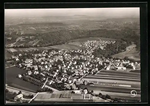 AK Hegnach, Fliegeraufnahme des Ortes