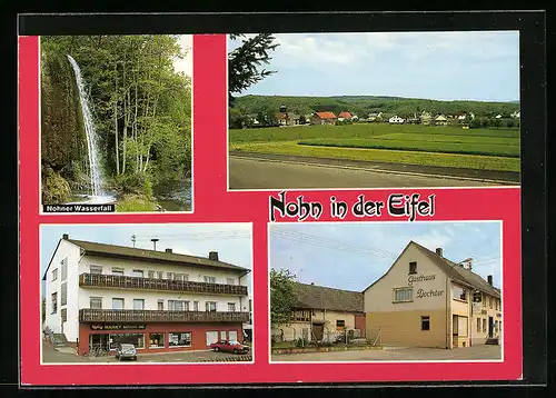 AK Nohn /Eifel, Gasthaus Dockter, Wasserfall, Totalansicht