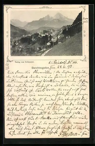 Vorläufer-AK Berchtesgaden, Gesamtansicht, 1895