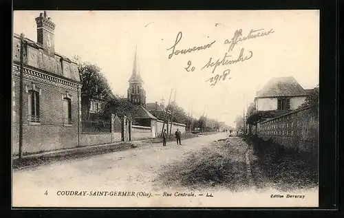 AK Coudray-Saint-Germer, Rue Centrale