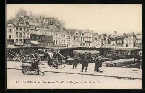 AK Beauvais, Place Jeanne-Hachette, Un Jour de Marché