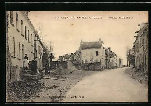 AK Marseille-en-Beauvaisis, Quartier du Bonheur