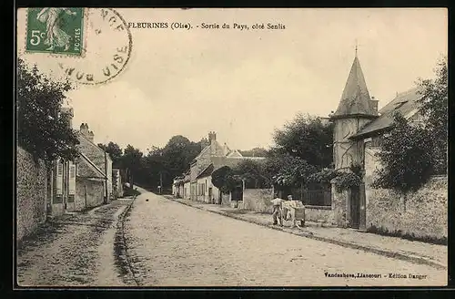 AK Fleurines, Sortie du Pays, côte Senlis