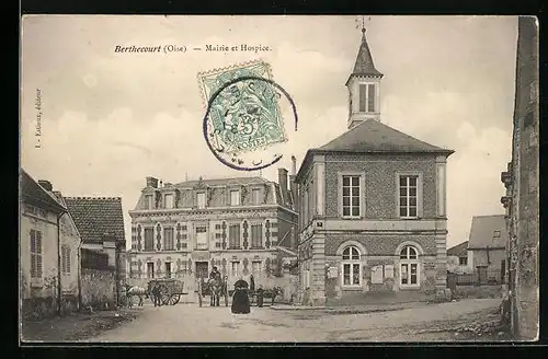 AK Berthecourt, Mairie et Hospice