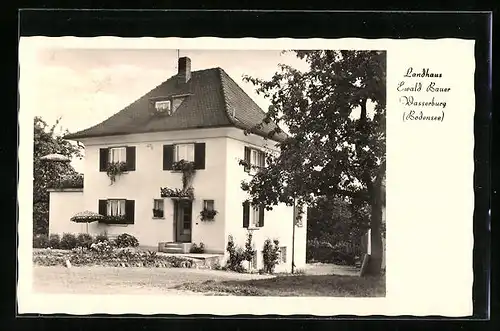AK Wasserburg / Bodensee, Hotel Landhaus Ewald Bauer
