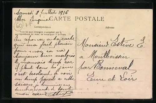 AK Nogent-Les-Vierges, Place de l`ancienne fontaine des Vierges