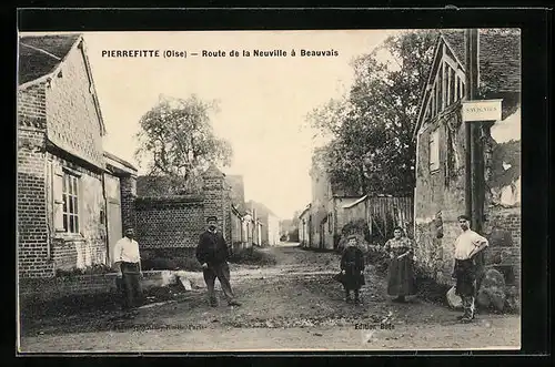 AK Pierrefitte, Route de la Neuville à Beauvais