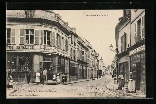 AK Pont-Ste-Maxence, Rue de la Ville vers l`Eglise